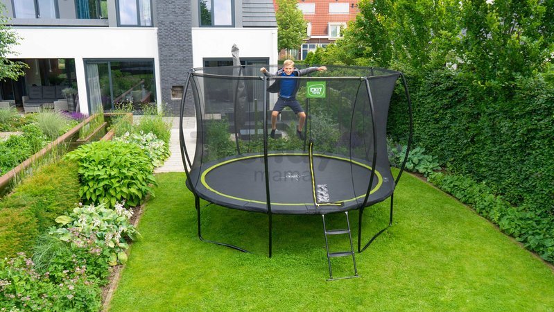 Trampolína s ochrannou sieťou Silhouette trampoline Exit Toys okrúhla priemer 244 cm čierna