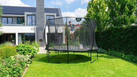 Trampolína s ochrannou sieťou Silhouette trampoline Exit Toys okrúhla priemer 244 cm čierna