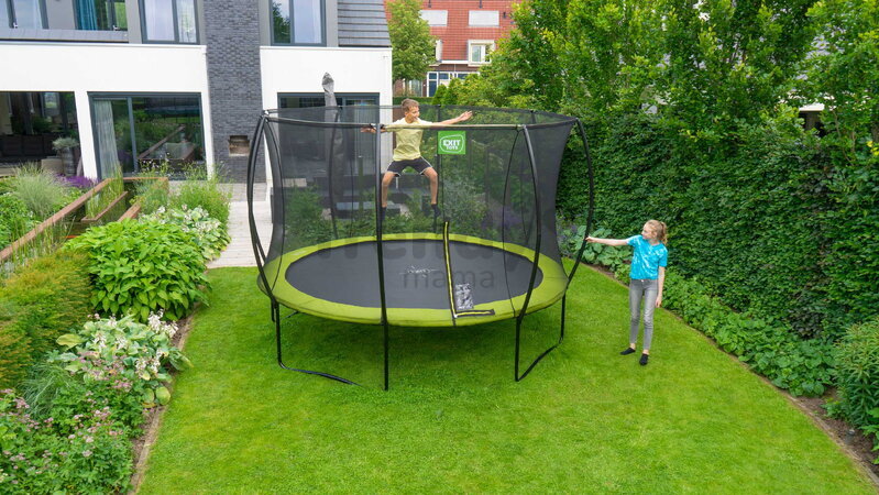 Trampolína s ochrannou sieťou Silhouette trampoline Exit Toys okrúhla priemer 244 cm zelená ET12930840