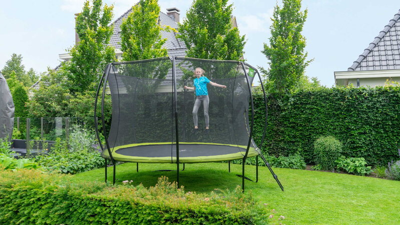 Trampolína s ochrannou sieťou Silhouette trampoline Exit Toys okrúhla priemer 244 cm zelená ET12930840
