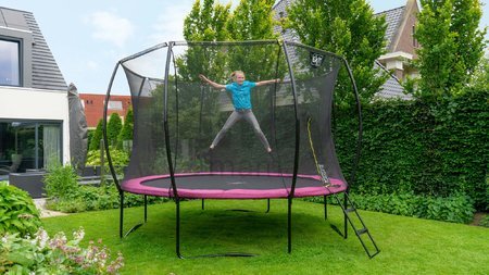 Trampolína s ochrannou sieťou Silhouette trampoline Pink Exit Toys okrúhla priemer 244 cm ružová