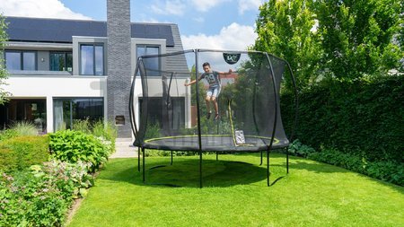 Trampolína s ochrannou sieťou Silhouette trampoline Exit Toys okrúhla priemer 305 cm čierna