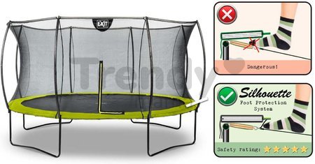 Trampolína s ochrannou sieťou Silhouette trampoline Exit Toys okrúhla priemer 366 cm zelená