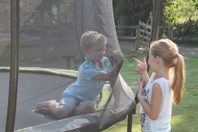 Trampolína s ochrannou sieťou Silhouette trampoline Exit Toys okrúhla priemer 427 cm čierna