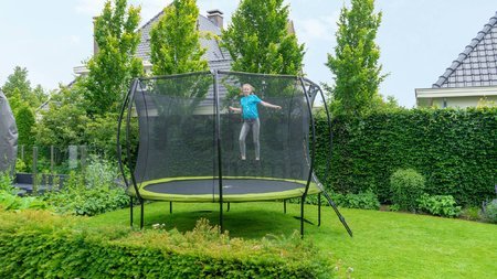 Trampolína s ochrannou sieťou Silhouette trampoline Exit Toys okrúhla priemer 427 cm zelená