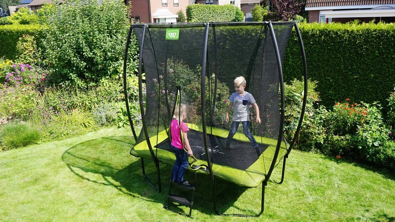 Trampolína s ochrannou sieťou Silhouette trampoline Exit Toys 153*214 cm zelená