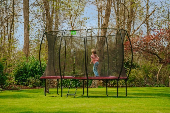 Trampolína s ochrannou sieťou Silhouette trampoline Pink Exit Toys 214*305 cm ružová