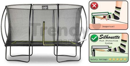 Trampolína s ochrannou sieťou Silhouette trampoline Exit Toys 244*366 cm čierna