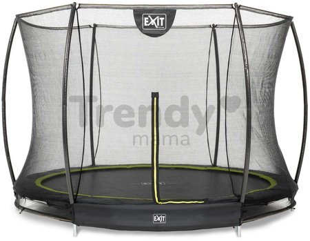 Trampolína s ochrannou sieťou Silhouette Ground Exit Toys prízemná priemer 244 cm čierna