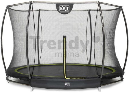 Trampolína s ochrannou sieťou Silhouette Ground Exit Toys prízemná priemer 305 cm čierna