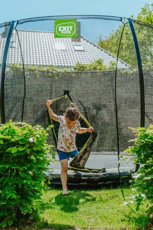 Trampolína s ochrannou sieťou Silhouette Ground Exit Toys prízemná priemer 366 cm čierna