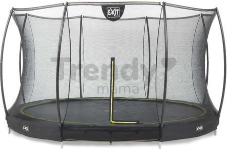 Trampolína s ochrannou sieťou Silhouette Ground Exit Toys prízemná priemer 427 cm čierna