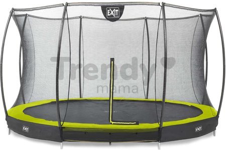 Trampolína s ochrannou sieťou Silhouette Ground Exit Toys prízemná priemer 427 cm zelená