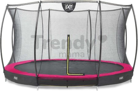 Trampolína s ochrannou sieťou Silhouette Ground Pink Exit Toys prízemná priemer 427 cm ružová
