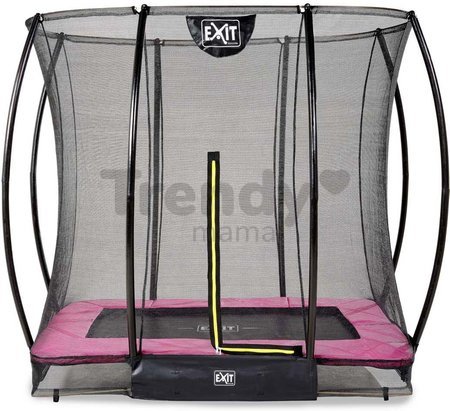 Trampolína s ochrannou sieťou Silhouette Ground Pink Exit Toys prízemná 153*214 cm ružová