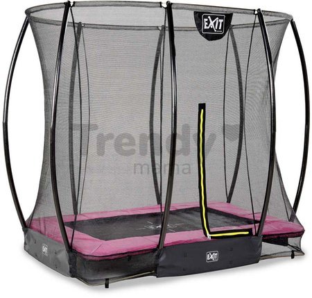 Trampolína s ochrannou sieťou Silhouette Ground Pink Exit Toys prízemná 153*214 cm ružová