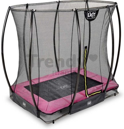 Trampolína s ochrannou sieťou Silhouette Ground Pink Exit Toys prízemná 153*214 cm ružová