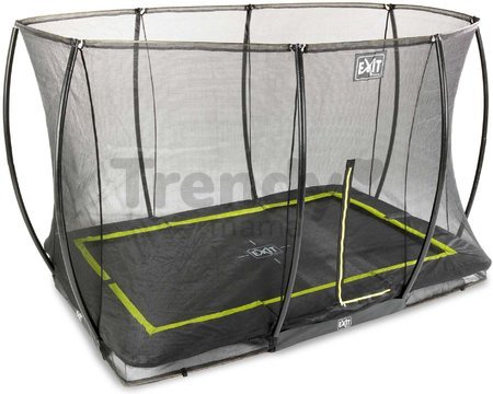 Trampolína s ochrannou sieťou Silhouette Ground Exit Toys prízemná 244*366 cm čierna