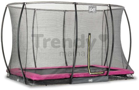 Trampolína s ochrannou sieťou Silhouette Ground Pink Exit Toys prízemná 244*366 cm ružová