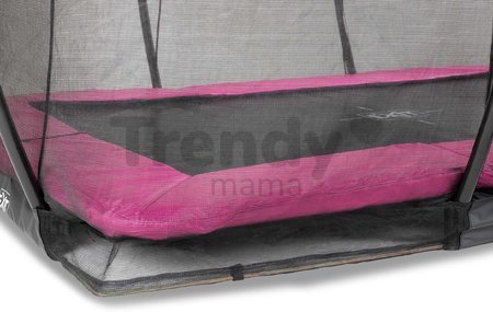 Trampolína s ochrannou sieťou Silhouette Ground Pink Exit Toys prízemná 244*366 cm ružová