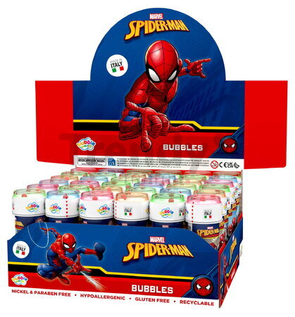 Bublifuk Spiderman Marvel Bubble World Dulcop hypoalergénny bez niklu a parabénov