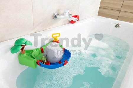 Vodná dráha do vane s funkčnou sopkou Volcano Sploshy AquaPlay 27 dielov s figúrkou Sven v člne s krhličkou a vodnou pumpou od 18 mes