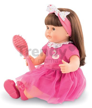 Bábika Alice s hnedými vlasmi Mon Grand Poupon Corolle 36 cm s hnedými klipkajúcimi očami a hrebeňom