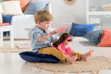 Bábika Alice s hnedými vlasmi Mon Grand Poupon Corolle 36 cm s hnedými klipkajúcimi očami a hrebeňom