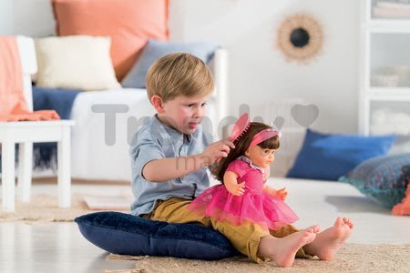 Bábika Alice s hnedými vlasmi Mon Grand Poupon Corolle 36 cm s hnedými klipkajúcimi očami a hrebeňom