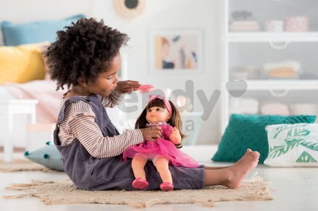 Bábika Alice s hnedými vlasmi Mon Grand Poupon Corolle 36 cm s hnedými klipkajúcimi očami a hrebeňom