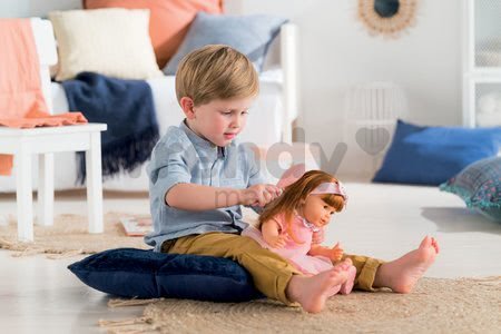 Bábika Ambre s ryšavými vlasmi Mon Grand Poupon Corolle 36 cm s hnedými klipkajúcimi očami a hrebeňom