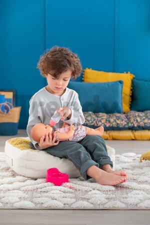 Bábika Emma pije a ciká Mon Grand Poupon Corolle s modrými klipkajúcimi očami a 3 doplnky 36 cm od 24 mes