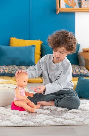 Bábika Emma pije a ciká Mon Grand Poupon Corolle s modrými klipkajúcimi očami a 3 doplnky 36 cm od 24 mes