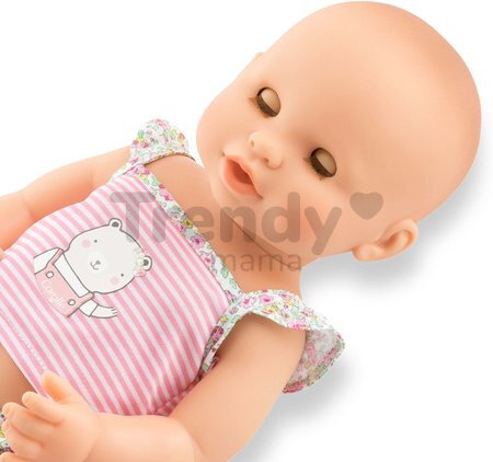 Bábika Emma pije a ciká Mon Grand Poupon Corolle s modrými klipkajúcimi očami a 3 doplnky 36 cm od 24 mes