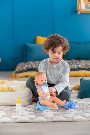 Bábika Paul pije a ciká Mon Grand Poupon Corolle s hnedými klipkajúcimi očami a 3 doplnky 36 cm od 24 mes