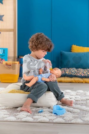 Bábika Paul pije a ciká Mon Grand Poupon Corolle s hnedými klipkajúcimi očami a 3 doplnky 36 cm od 24 mes