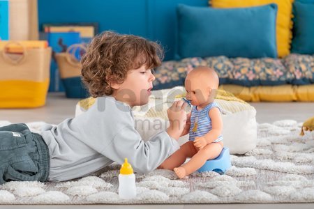 Bábika Paul pije a ciká Mon Grand Poupon Corolle s hnedými klipkajúcimi očami a 3 doplnky 36 cm od 24 mes