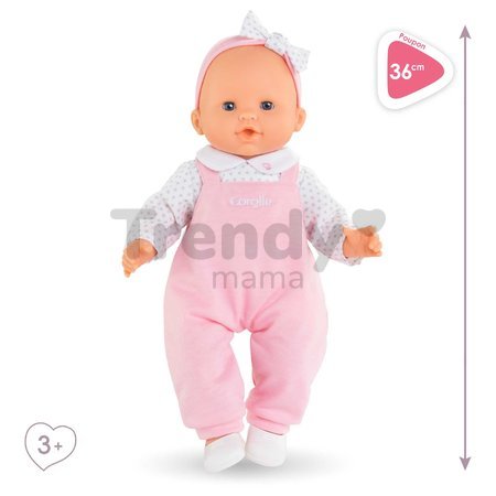 Bábika Lise Mon Grand Poupon Corolle s modrými klipkajúcimi očami a špúliace ústočká 36 cm od 24 mes