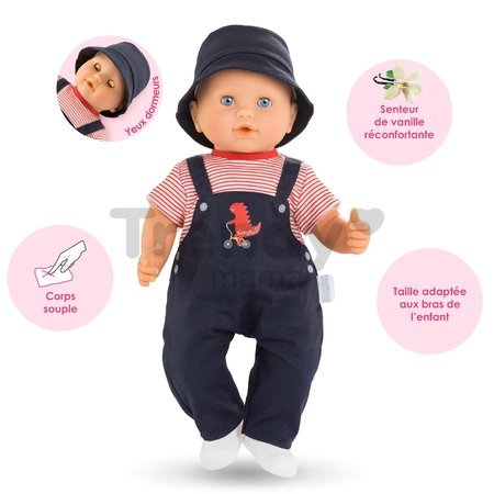 Bábika Eliott Mon Grand Poupon Corolle s modrými klipkajúcimi očami a špúliace ústočká 36 cm od 24 mes