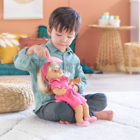 Bábika Jade Mon Grand Poupon Corolle s modrými klipkajúcimi očami a dlhé blond vlasy s hrebeňom 36 cm
