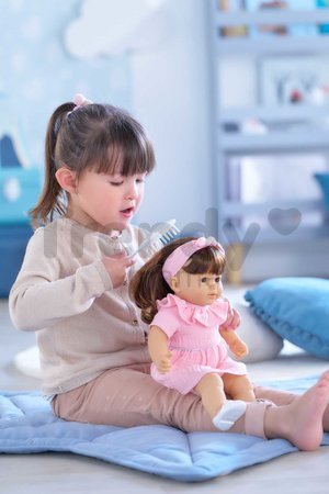 Bábika Julie Mon Grand Poupon Corolle s hnedými klipkajúcimi očami a dlhé hnedé vlasy s hrebeňom 36 cm