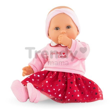 Bábika Albane Heart Petals Mon Grand Poupon Corolle s hnedými klipkajúcimi očami a špúliace ústočká 36 cm od 24 mes
