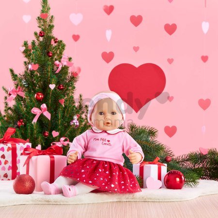 Bábika Albane Heart Petals Mon Grand Poupon Corolle s hnedými klipkajúcimi očami a špúliace ústočká 36 cm od 24 mes