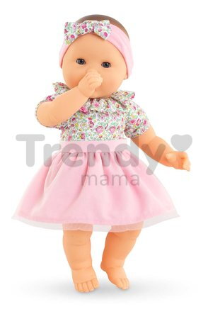 Bábika Mon Adorable Grand Poupon Blossom Garden Corolle s modrými klipkajúcimi očami špúliace ústočká so sukničkou 36 cm od 24 mes