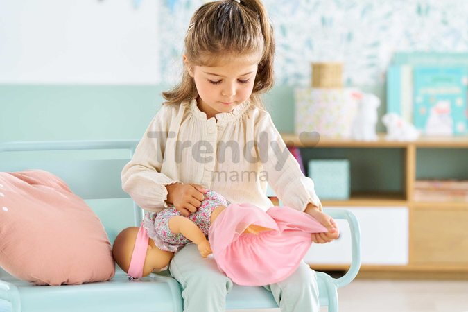 Bábika Mon Adorable Grand Poupon Blossom Garden Corolle s modrými klipkajúcimi očami špúliace ústočká so sukničkou 36 cm od 24 mes