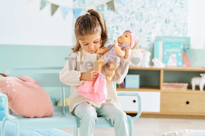 Bábika Mon Adorable Grand Poupon Blossom Garden Corolle s modrými klipkajúcimi očami špúliace ústočká so sukničkou 36 cm od 24 mes