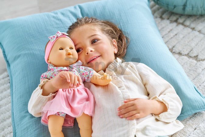 Bábika Mon Adorable Grand Poupon Blossom Garden Corolle s modrými klipkajúcimi očami špúliace ústočká so sukničkou 36 cm od 24 mes