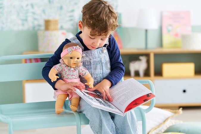 Bábika Mon Adorable Grand Poupon Blossom Garden Corolle s modrými klipkajúcimi očami špúliace ústočká so sukničkou 36 cm od 24 mes