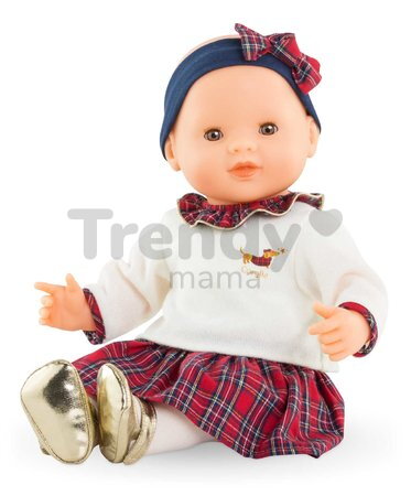 Bábika Suzanne Corolle Holidays Mon Grand Poupon Corolle vianočná edícia s hnedými klipkajúcimi očami 36 cm od 24 mes