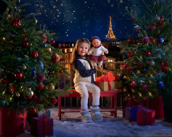 Bábika Suzanne Corolle Holidays Mon Grand Poupon Corolle vianočná edícia s hnedými klipkajúcimi očami 36 cm od 24 mes